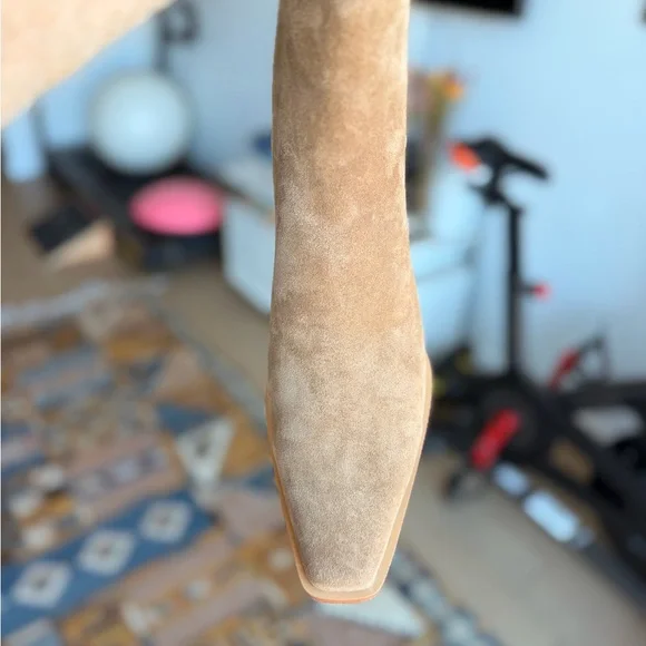 rag & bone women’s Camel Suede Joni Chelsea Boots in Tan - Picture 6 of 11